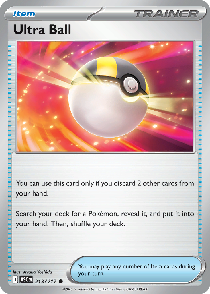 Ultra Ball 213/217 — English Pokémon Ascended Heroes (2026)