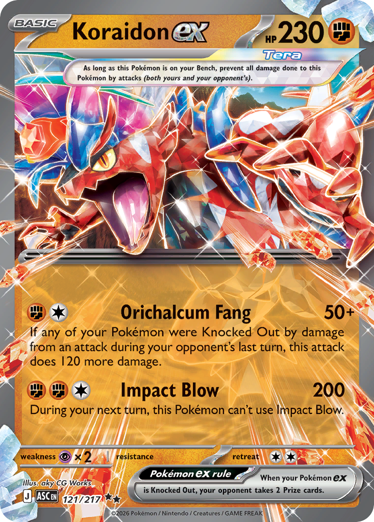 Koraidon ex 121/217 — English Pokémon Ascended Heroes (2026)