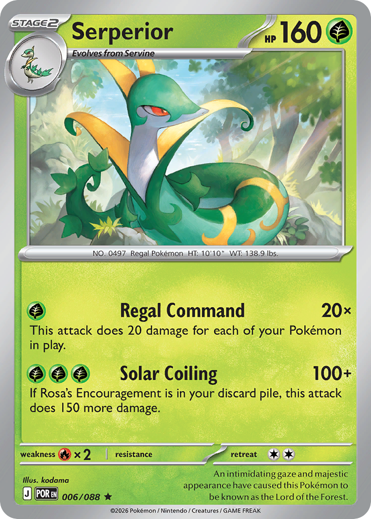 Serperior 6/88 — English Pokémon Perfect Order (2026)