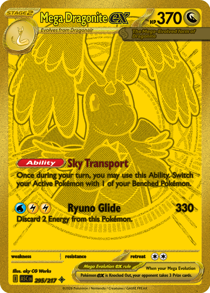 Mega Dragonite ex 295/217 — English Pokémon Ascended Heroes (2026)