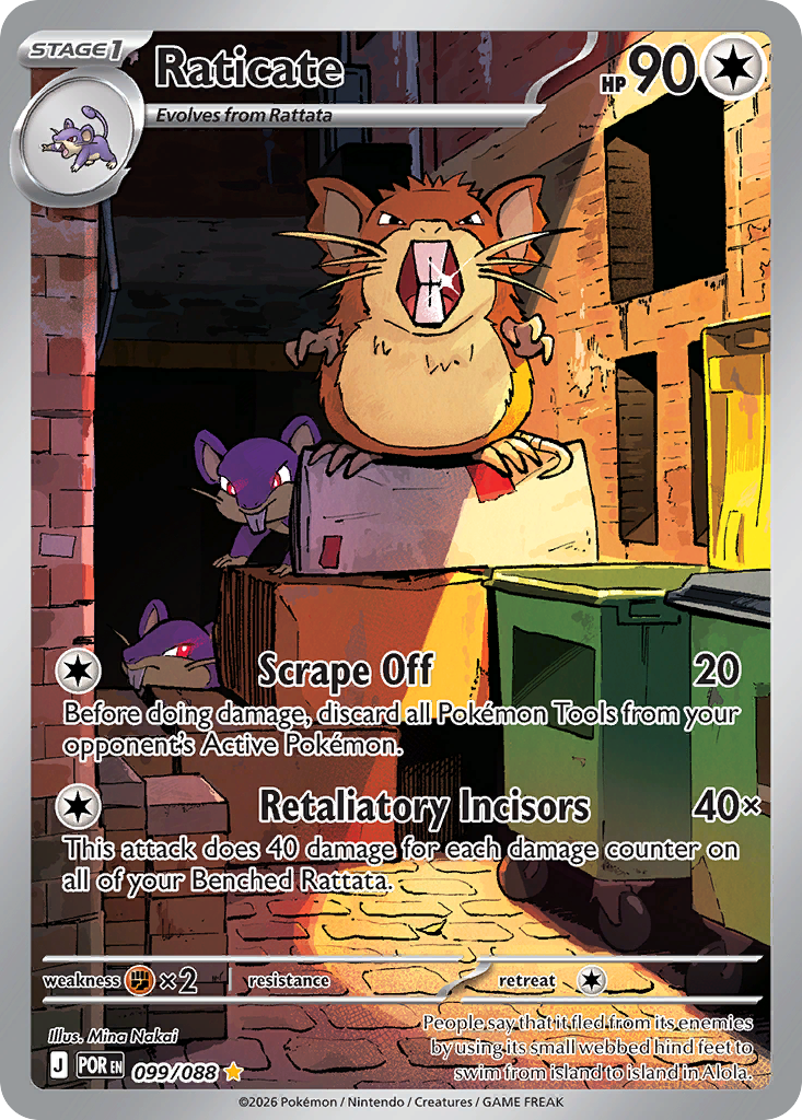 Raticate 99/88 — English Pokémon Perfect Order (2026)