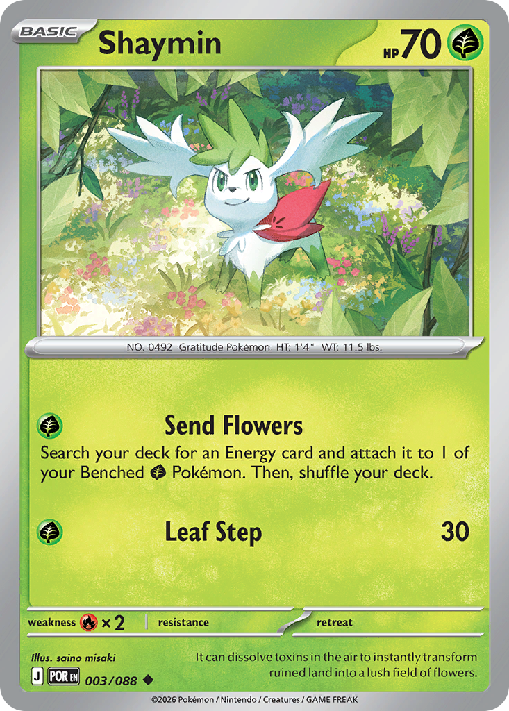 Shaymin 3/88 — English Pokémon Perfect Order (2026)