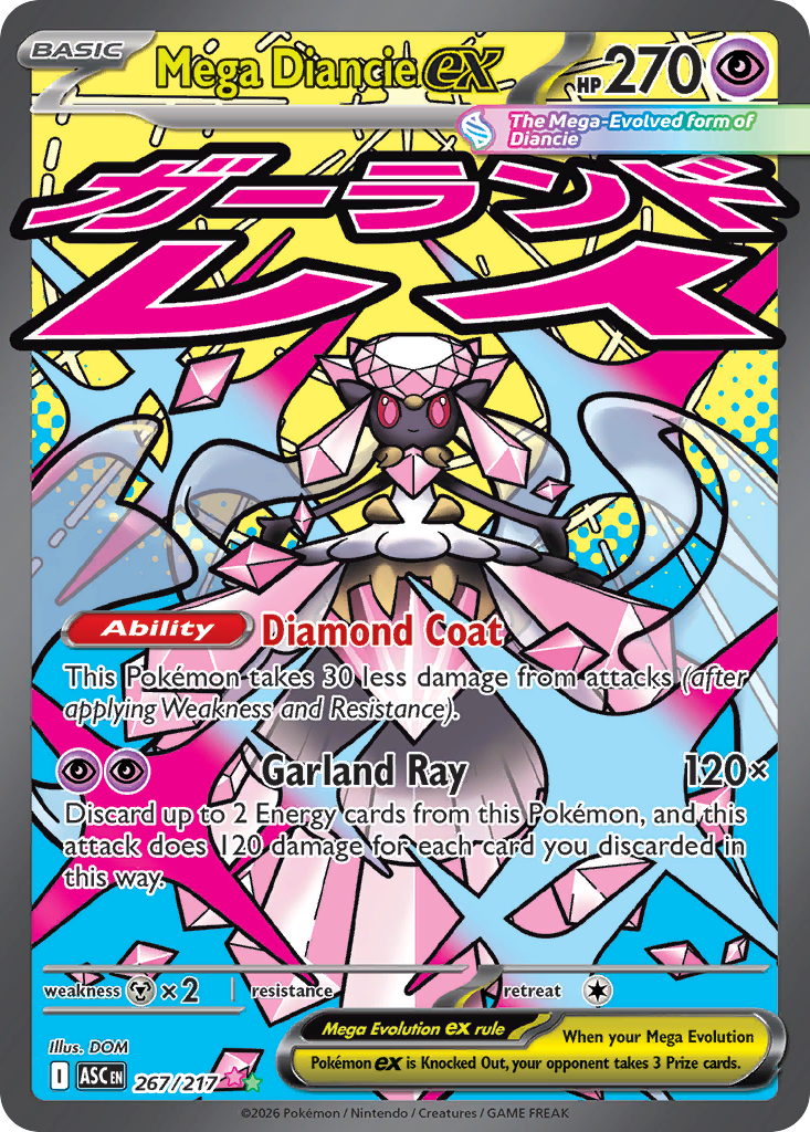 Mega Diancie ex 267/217 — English Pokémon Ascended Heroes (2026)