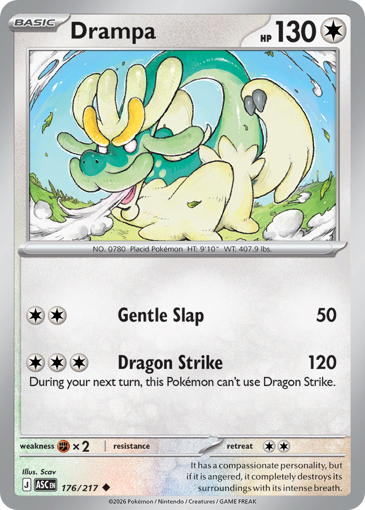 Drampa 176/217 — English Pokémon Ascended Heroes (2026)