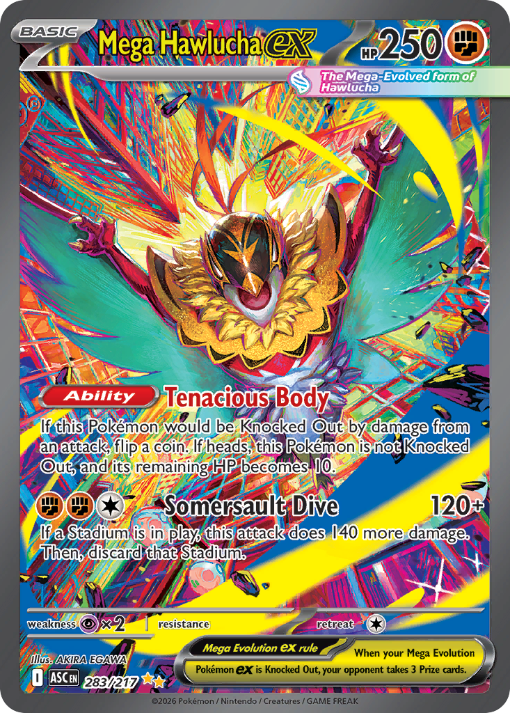 Mega Hawlucha ex 283/217 — English Pokémon Ascended Heroes (2026)