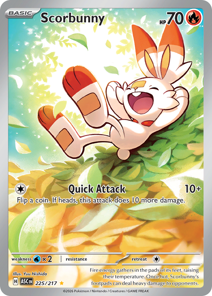Scorbunny 225/217 — English Pokémon Ascended Heroes (2026)