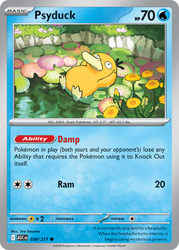 Psyduck 39/217 — English Pokémon Ascended Heroes (2026)