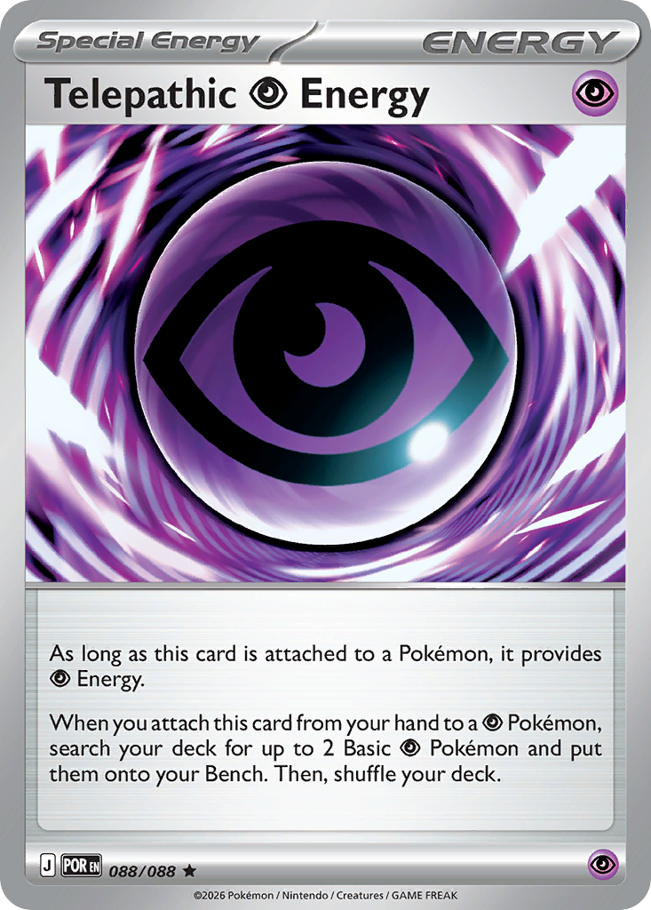 Telepathic Psychic Energy 88/88 — English Pokémon Perfect Order (2026)