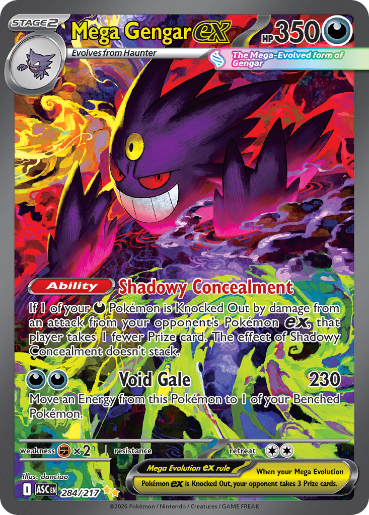 Mega Gengar ex 284/217 — English Pokémon Ascended Heroes (2026)