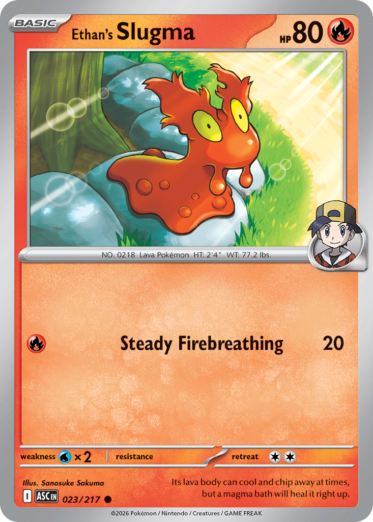 Ethan's Slugma 23/217 — English Pokémon Ascended Heroes (2026)