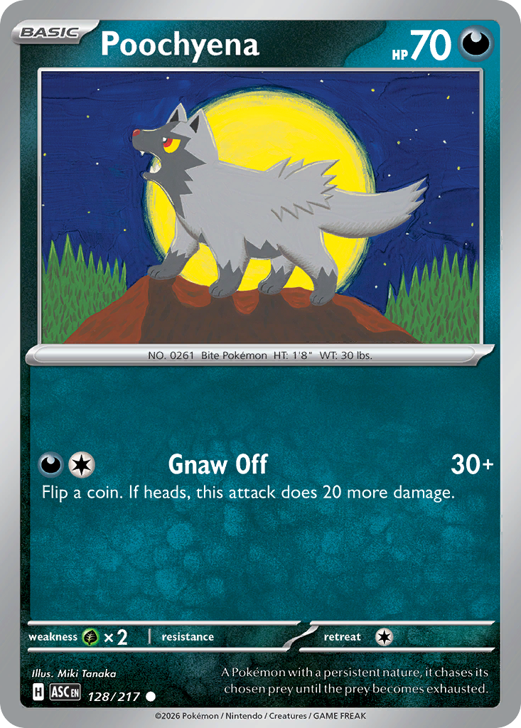 Poochyena 128/217 — English Pokémon Ascended Heroes (2026)