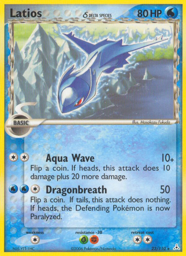 Latios δ 22/110 Pokémon EX Holon Phantoms (2006) English card — catalogue reference