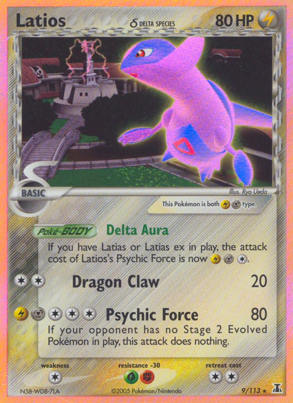 Latios δ 9/113 Pokémon EX Delta Species (2005) English card — catalogue reference