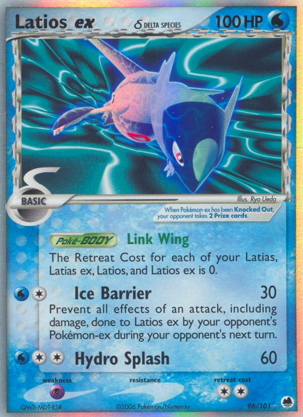 Latios ex δ 96/101 Pokémon EX Dragon Frontiers (2006) English card — catalogue reference