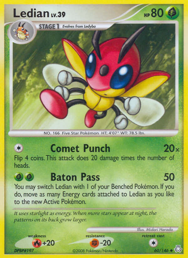 Ledian 60/146 Pokémon Legends Awakened (2008) English card — catalogue reference