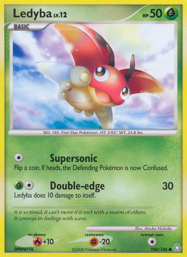 Ledyba 104/146 Pokémon Legends Awakened (2008) English card — catalogue reference
