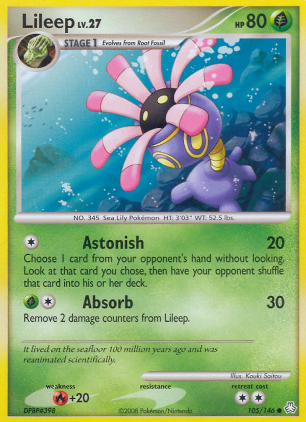 Lileep 105/146 Pokémon Legends Awakened (2008) English card — catalogue reference