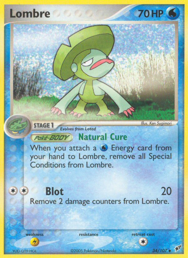 Lombre 34/107 Pokémon EX Deoxys (2005) English card — catalogue reference