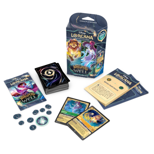 Disney Lorcana Whispers in the Well Amber and Emerald Starter Deck - Simba and Megara