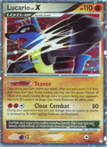 Lucario LV.X 122/123 Pokémon Mysterious Treasures (2007) English card — catalogue reference