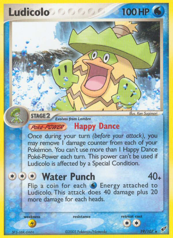 Ludicolo 19/107 Pokémon EX Deoxys (2005) English card — catalogue reference