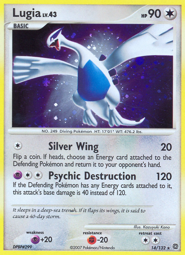 Lugia 14/132 Pokémon Secret Wonders (2007) English card — catalogue reference
