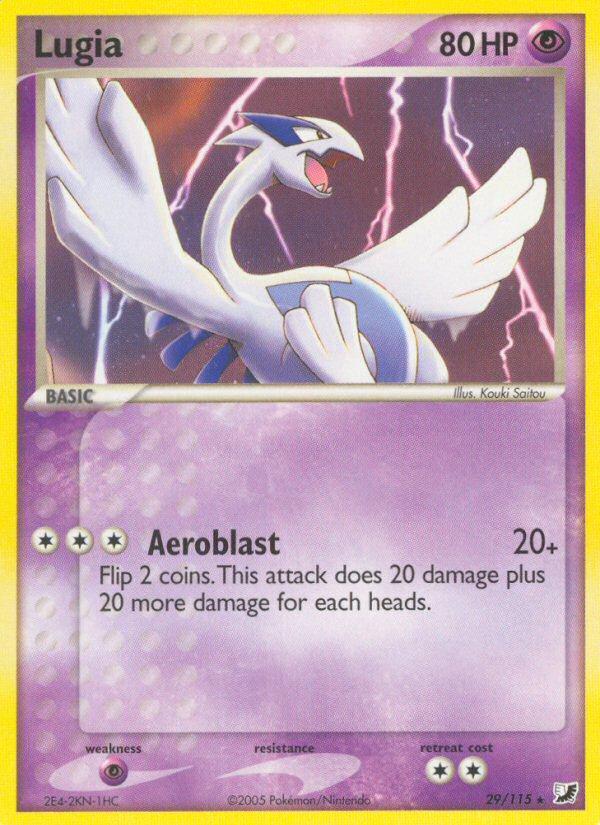 Lugia 29/115 Pokémon EX Unseen Forces (2005) English card — catalogue reference