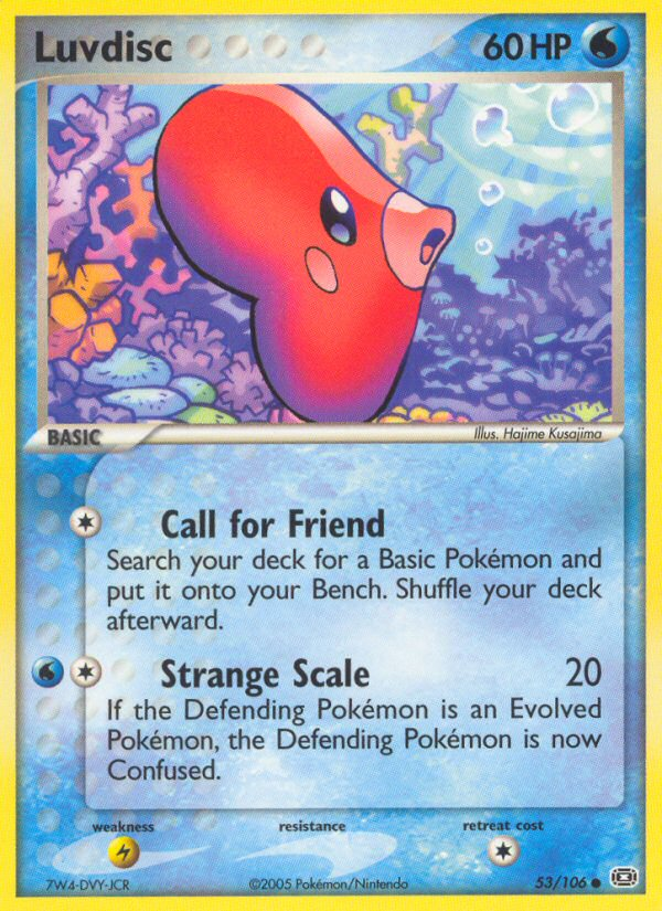 Luvdisc 53/106 Pokémon EX Emerald (2005) English card — catalogue reference