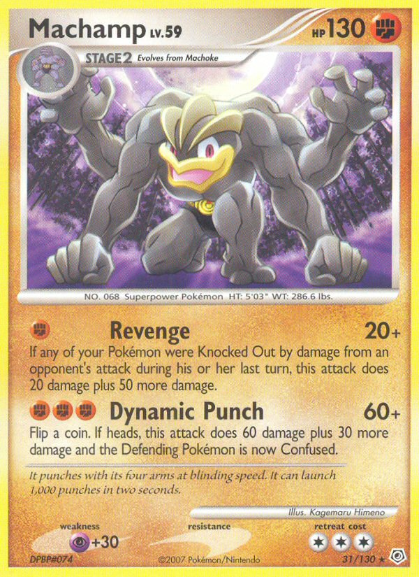 Machamp 31/130 Pokémon Diamond & Pearl (2007) English card — catalogue reference