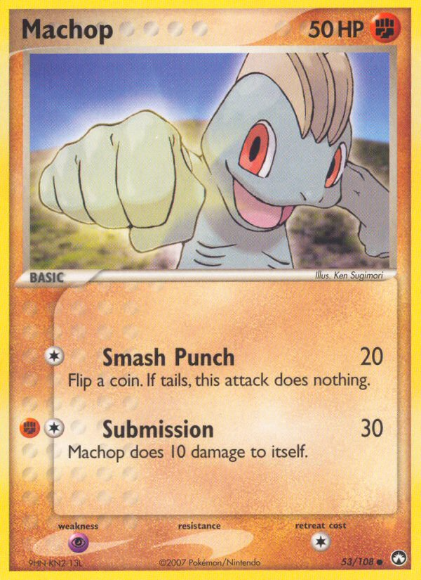 Machop 53/108 Pokémon EX Power Keepers (2007) English card — catalogue reference