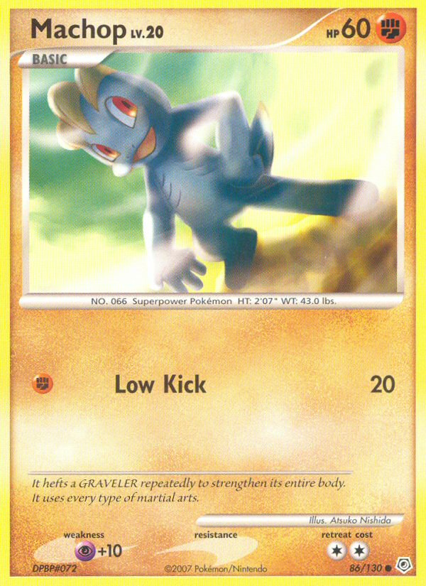 Machop 86/130 Pokémon Diamond & Pearl (2007) English card — catalogue reference