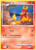 Magmar 54/123 Pokémon Mysterious Treasures (2007) English card — catalogue reference
