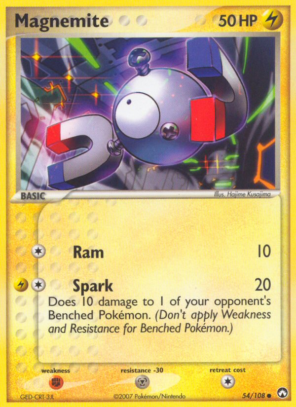 Magnemite 54/108 Pokémon EX Power Keepers (2007) English card — catalogue reference