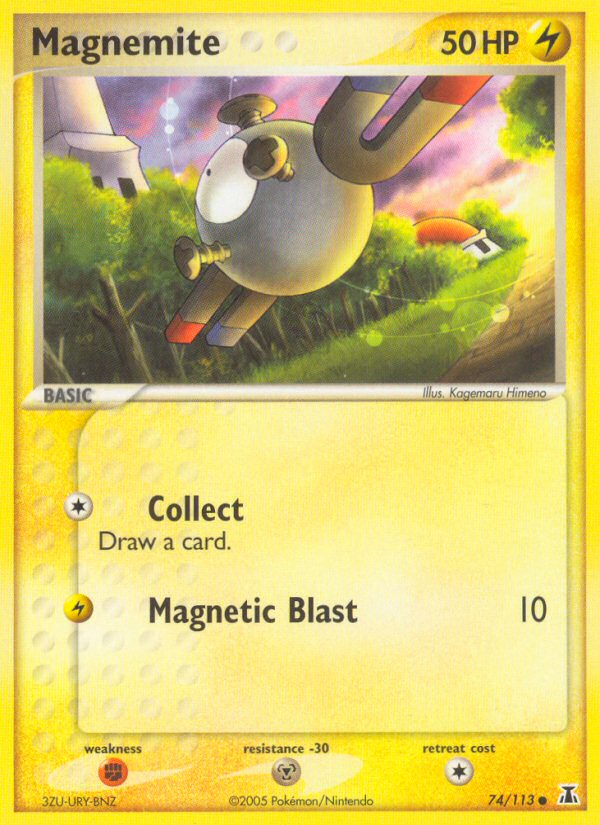 Magnemite 74/113 Pokémon EX Delta Species (2005) English card — catalogue reference