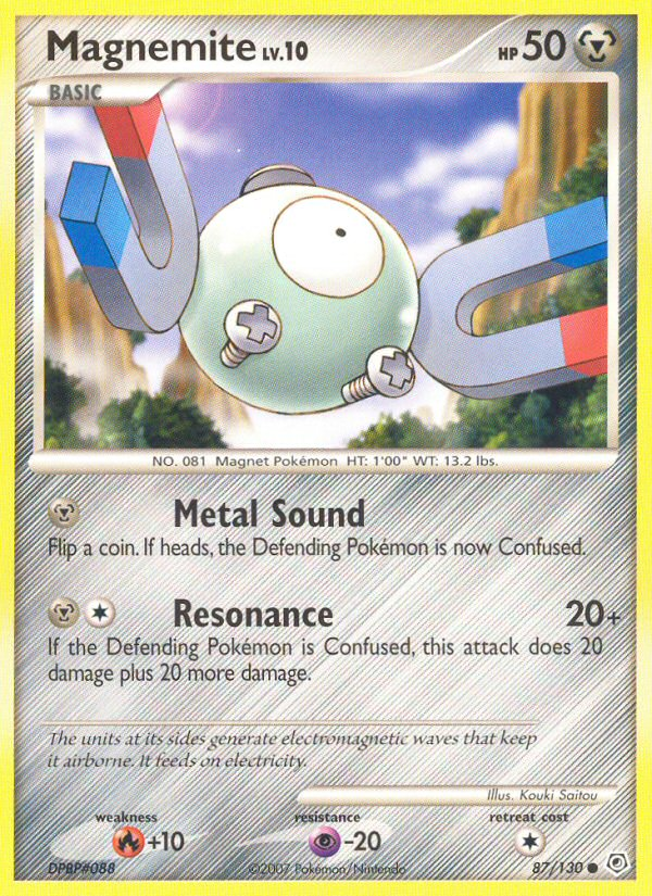 Magnemite 87/130 Pokémon Diamond & Pearl (2007) English card — catalogue reference