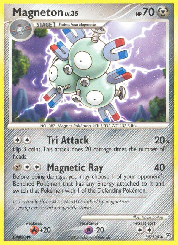 Magneton 54/130 Pokémon Diamond & Pearl (2007) English card — catalogue reference