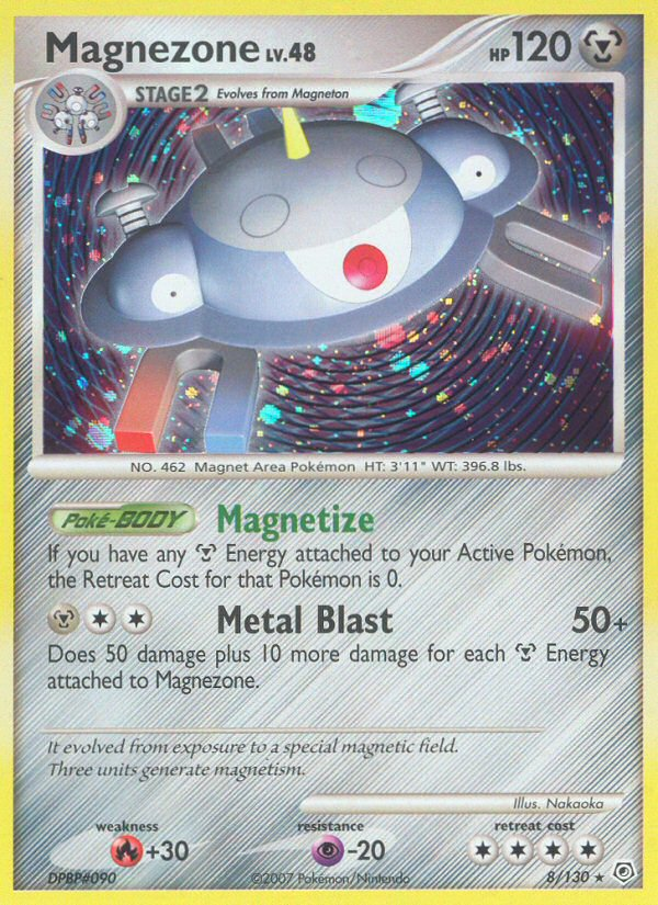 Magnezone 8/130 Pokémon Diamond & Pearl (2007) English card — catalogue reference