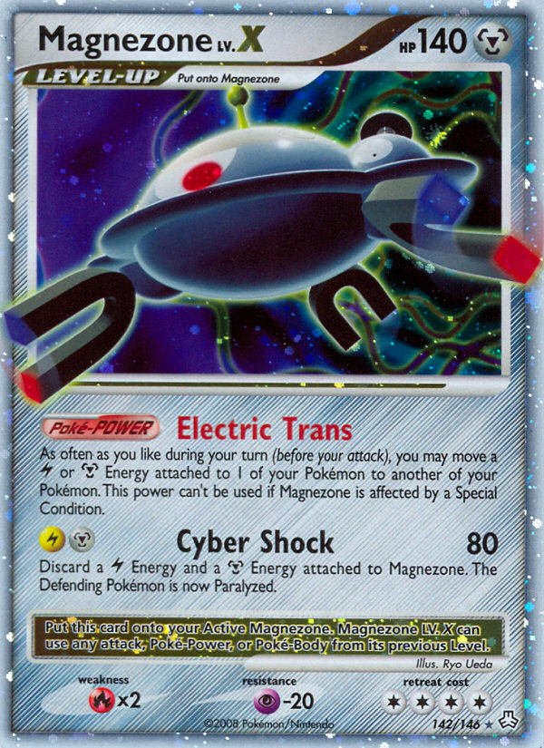 Magnezone LV.X 142/146 Pokémon Legends Awakened (2008) English card — catalogue reference
