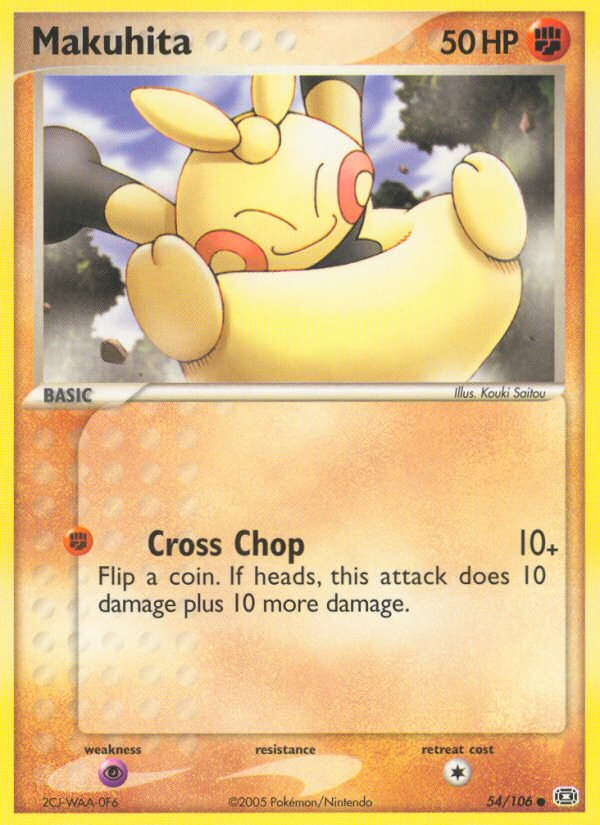 Makuhita 54/106 Pokémon EX Emerald (2005) English card — catalogue reference