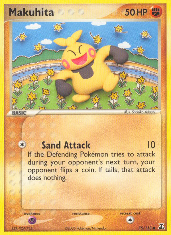 Makuhita 75/113 Pokémon EX Delta Species (2005) English card — catalogue reference