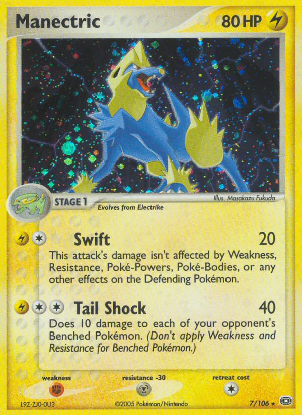Manectric 7/106 Pokémon EX Emerald (2005) English card — catalogue reference