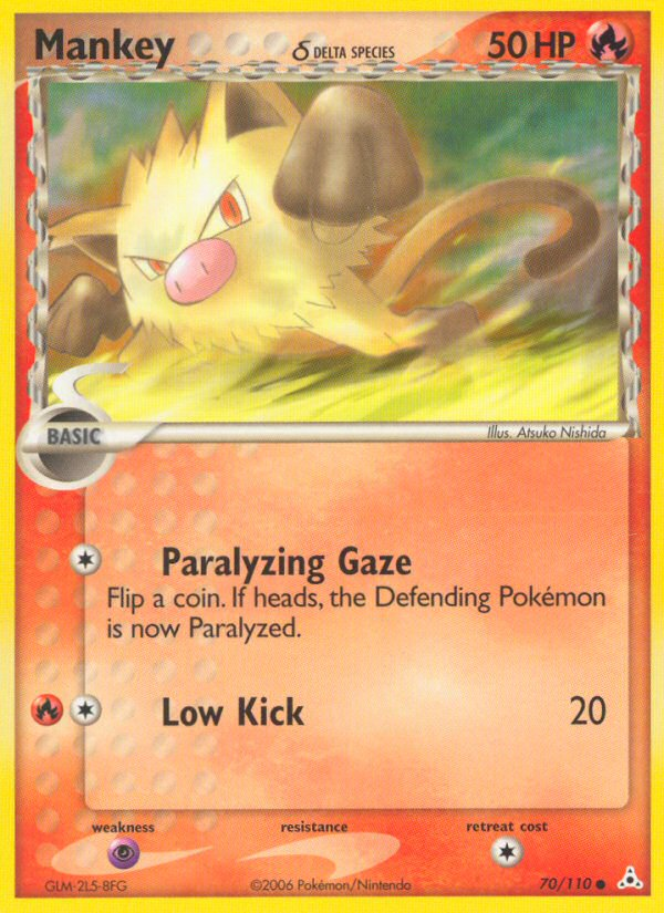 Mankey δ 70/110 Pokémon EX Holon Phantoms (2006) English card — catalogue reference