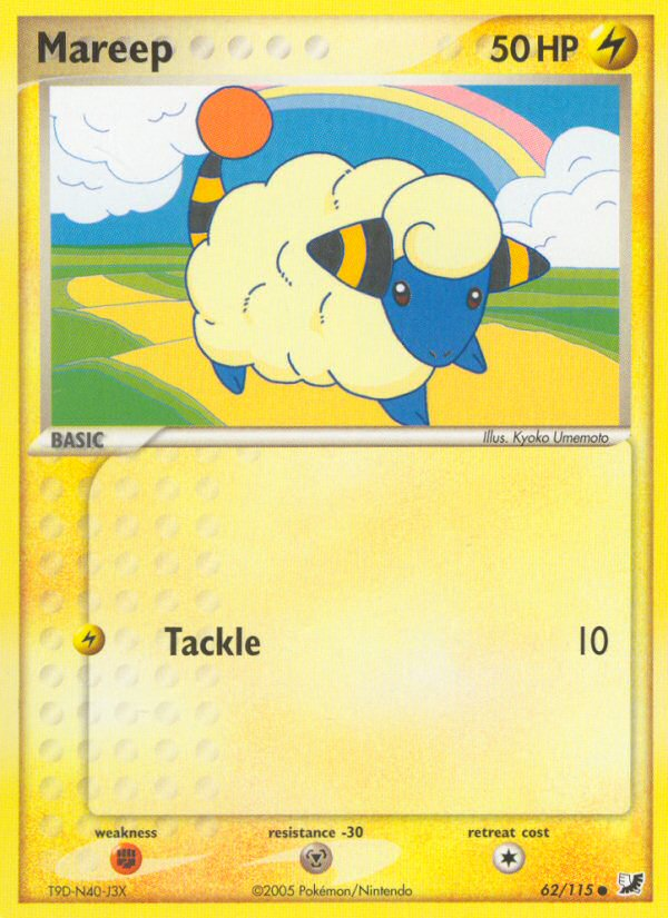 Mareep 62/115 Pokémon EX Unseen Forces (2005) English card — catalogue reference