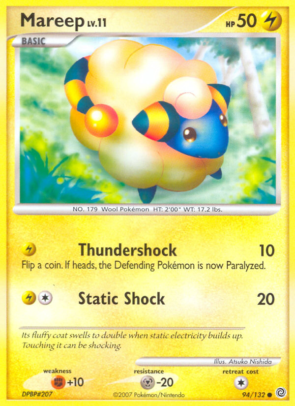 Mareep 94/132 Pokémon Secret Wonders (2007) English card — catalogue reference