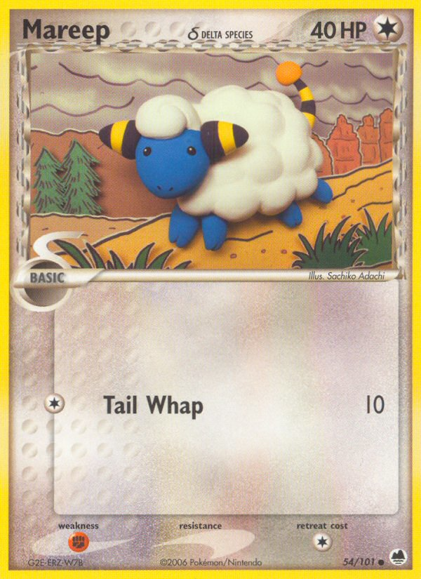 Mareep δ 54/101 Pokémon EX Dragon Frontiers (2006) English card — catalogue reference