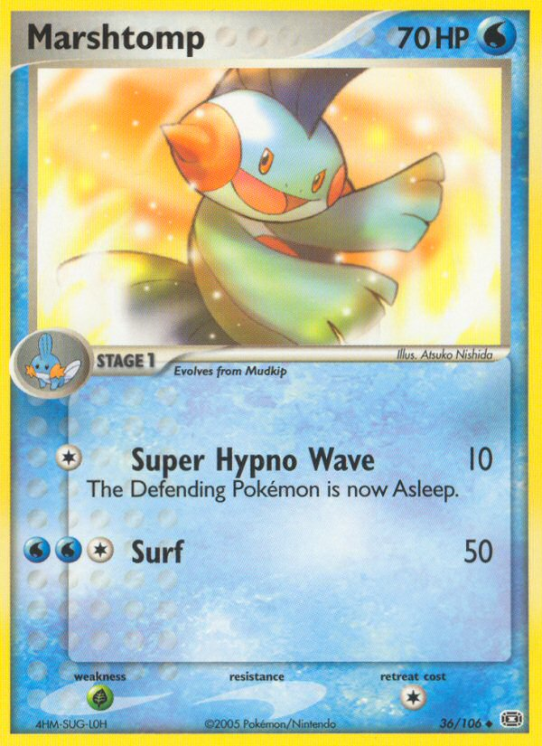Marshtomp 36/106 Pokémon EX Emerald (2005) English card — catalogue reference
