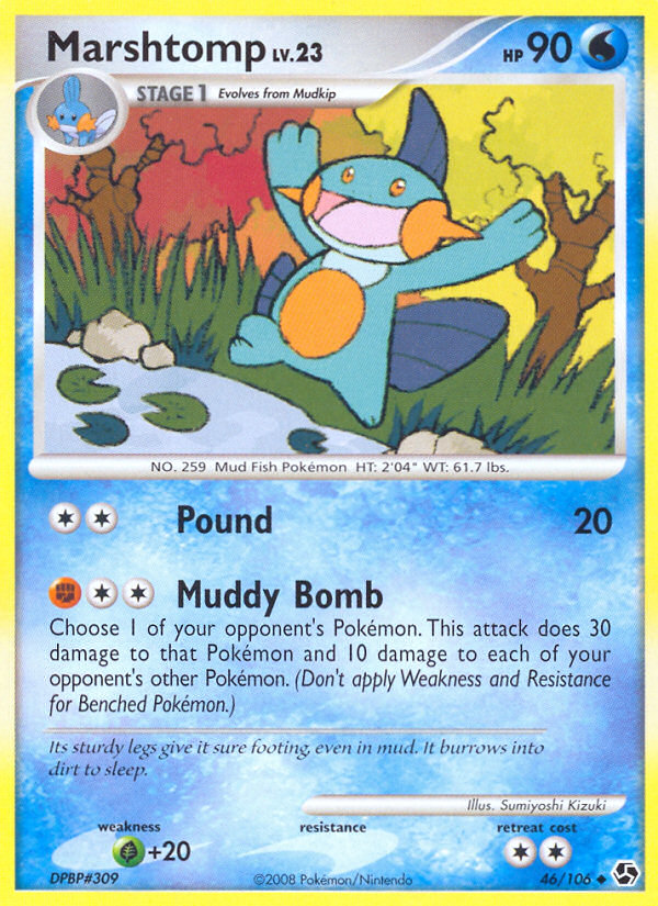 Marshtomp 46/106 Pokémon Great Encounters (2008) English card — catalogue reference