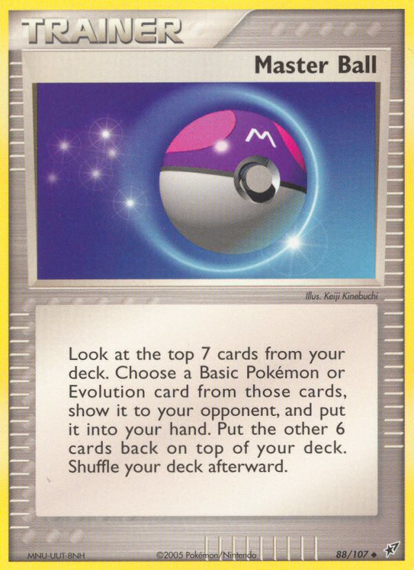 Master Ball 88/107 Pokémon EX Deoxys (2005) English card — catalogue reference