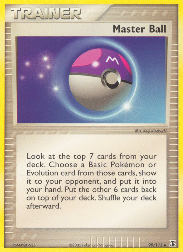 Master Ball 99/113 Pokémon EX Delta Species (2005) English card — catalogue reference