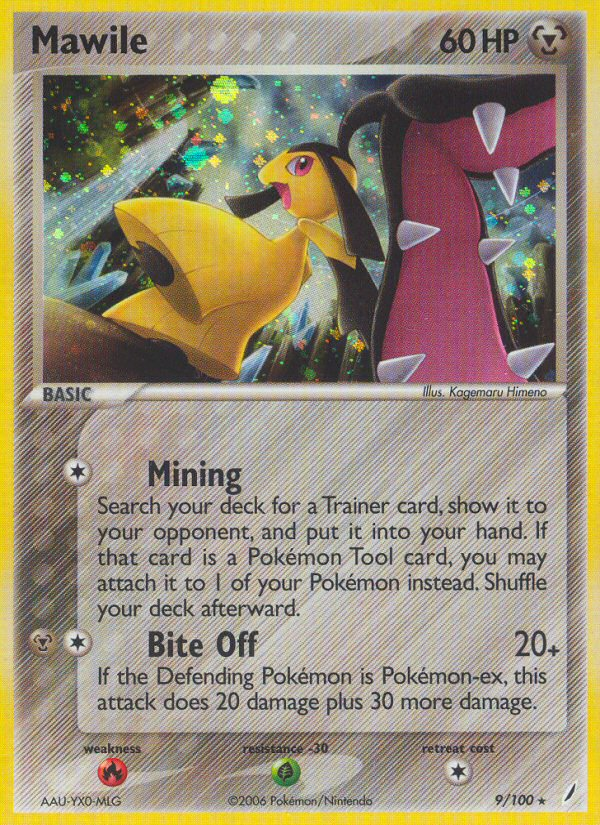 Mawile 9/100 Pokémon EX Crystal Guardians (2006) English card — catalogue reference